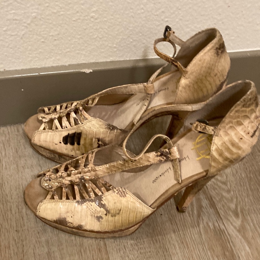 Snake skin heels